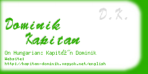 dominik kapitan business card